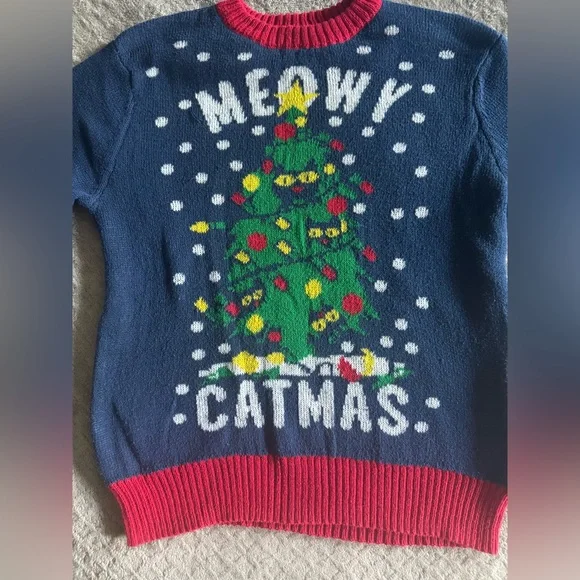 MEOWY CATMAS Christmas Sweater 🐱🎄 - Picture 3 of 6